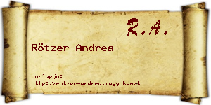 Rötzer Andrea névjegykártya