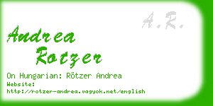 andrea rotzer business card